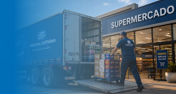 Entrega Fabiano Zaffalon em supermercado